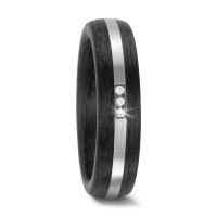 Partnerring 500 Palladium, Carbon Diamant 0.021 ct, 3 Steine, w-si-573468