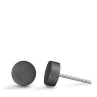 Ohrstecker Disc Ø7mm aus Aluminium in Moonstone Grey, Stift und Verschluss aus Edelstahl-592607