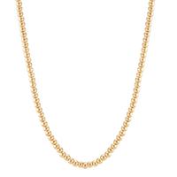 Halskette Bola Gold aus glänzenden Edelstahlkugeln Ø3mm, 39- 42 verstellbar