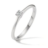 Solitär Ring 750/18 K Weissgold Diamant 0.10 ct, w-si-597589