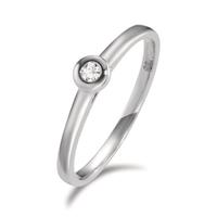 Solitär Ring 750/18 K Weissgold Diamant 0.03 ct, w-si-600379