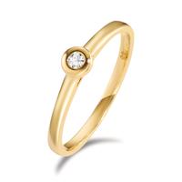 Solitär Ring 750/18 K Gelbgold Diamant 0.03 ct, w-si-600380