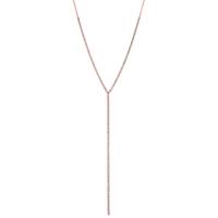 Y-Collier Silber Zirkonia rosé vergoldet 38-43 cm verstellbar