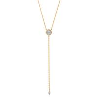 Y-Collier Silber gelb vergoldet 40-45 cm verstellbar-603397