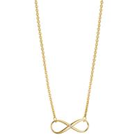 Collier 375/9 K Gelbgold Diamant 0.005 ct, w-pi1 Infinity 42 cm