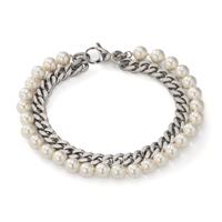 Armband Edelstahl shining Pearls 21 cm-607458