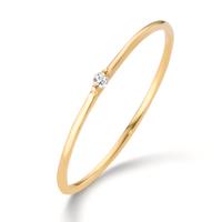 Solitär Ring 585/14 K Gelbgold Diamant 0.012 ct, w-si