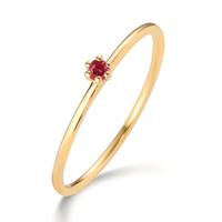 Solitär Ring 585/14 K Gelbgold Rubin 0.04 ct-607651