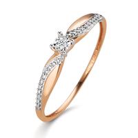 Solitär Ring 750/18 K Rotgold Diamant 0.02 ct, w-si