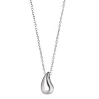 Collier Silber rhodiniert Tropfen 42-45 cm verstellbar