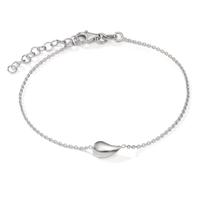 Armband Silber rhodiniert Tropfen 17-20 cm verstellbar