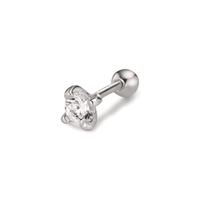 Piercing Silber Zirkonia rhodiniert Ø4 mm