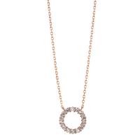 Collier Silber Zirkonia rosé vergoldet 40-45 cm verstellbar