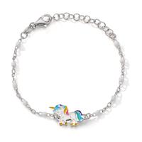 Armband Silber rhodiniert Einhorn 13-16 cm verstellbar