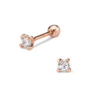 Piercing Silber Zirkonia rosé vergoldet Ø3.5 mm-608946