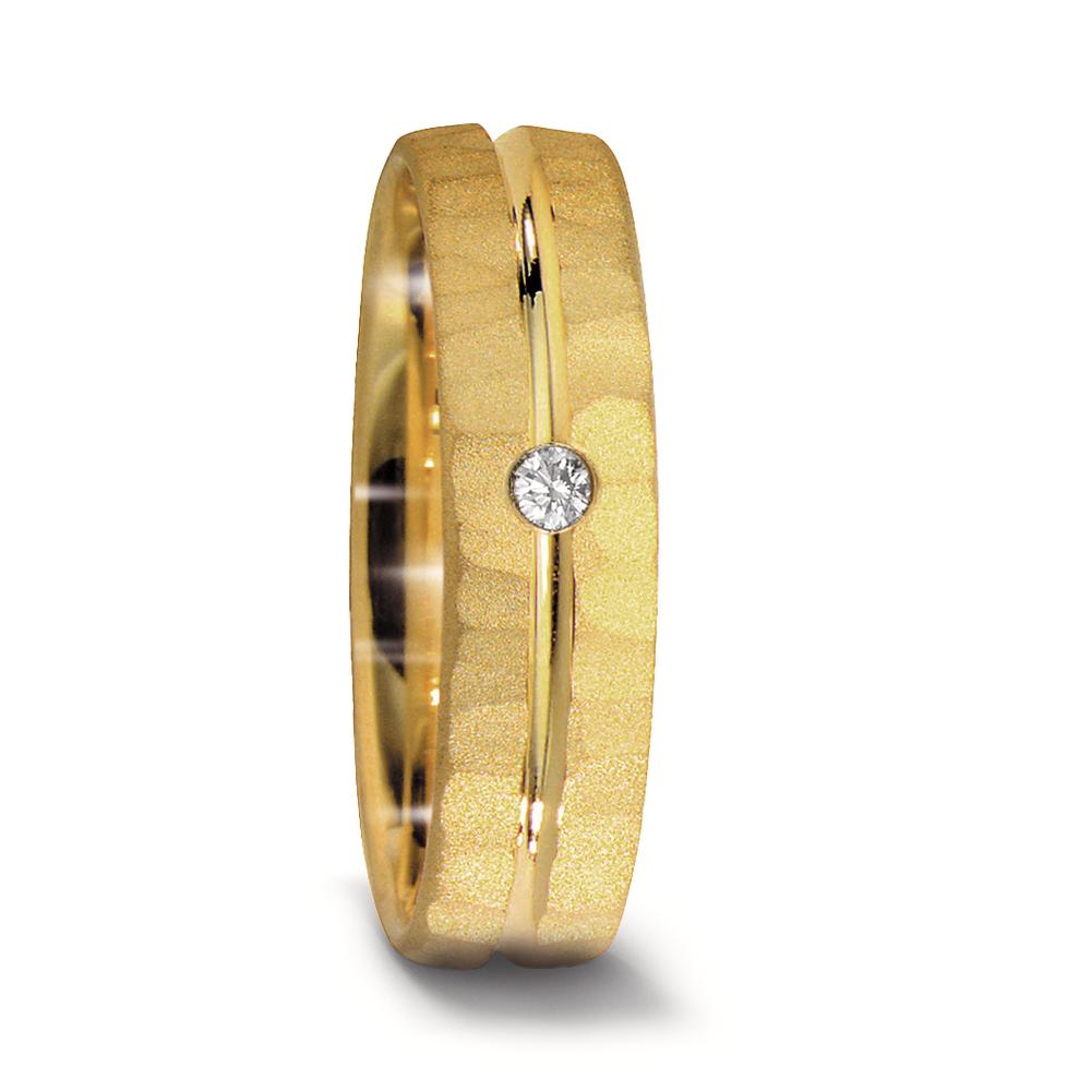 Partnerring 750/18 K Gelbgold Diamant 0.03 ct, si-528215