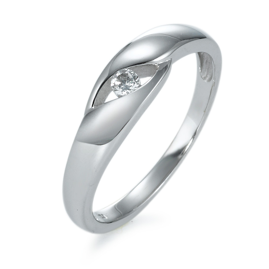 Fingerring 750/18 K Weissgold Zirkonia-534474