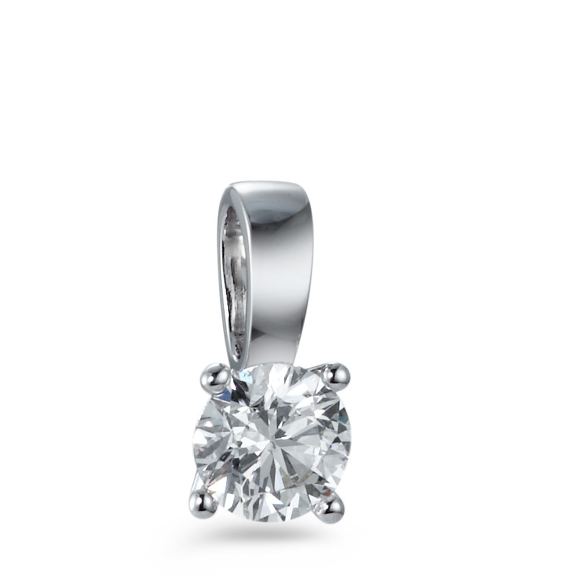 Anhänger 750/18 K Weissgold Diamant weiss, 0.75 ct, Brillantschliff, w-si, IGA-558307