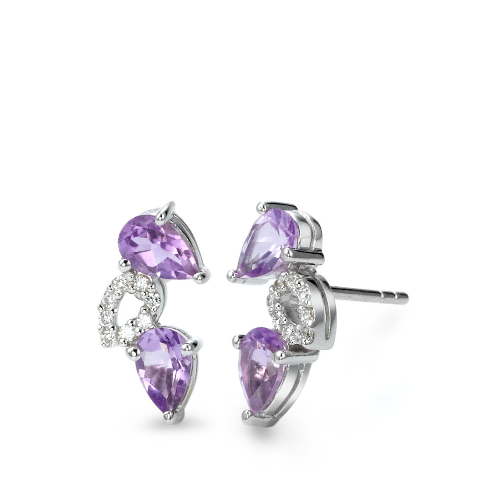 Ohrstecker Silber Amethyst Zirkonia 14 mm-564194