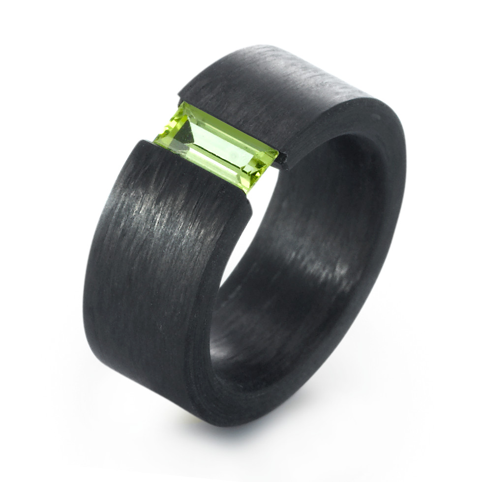 Fingerring Carbon Peridot-573787