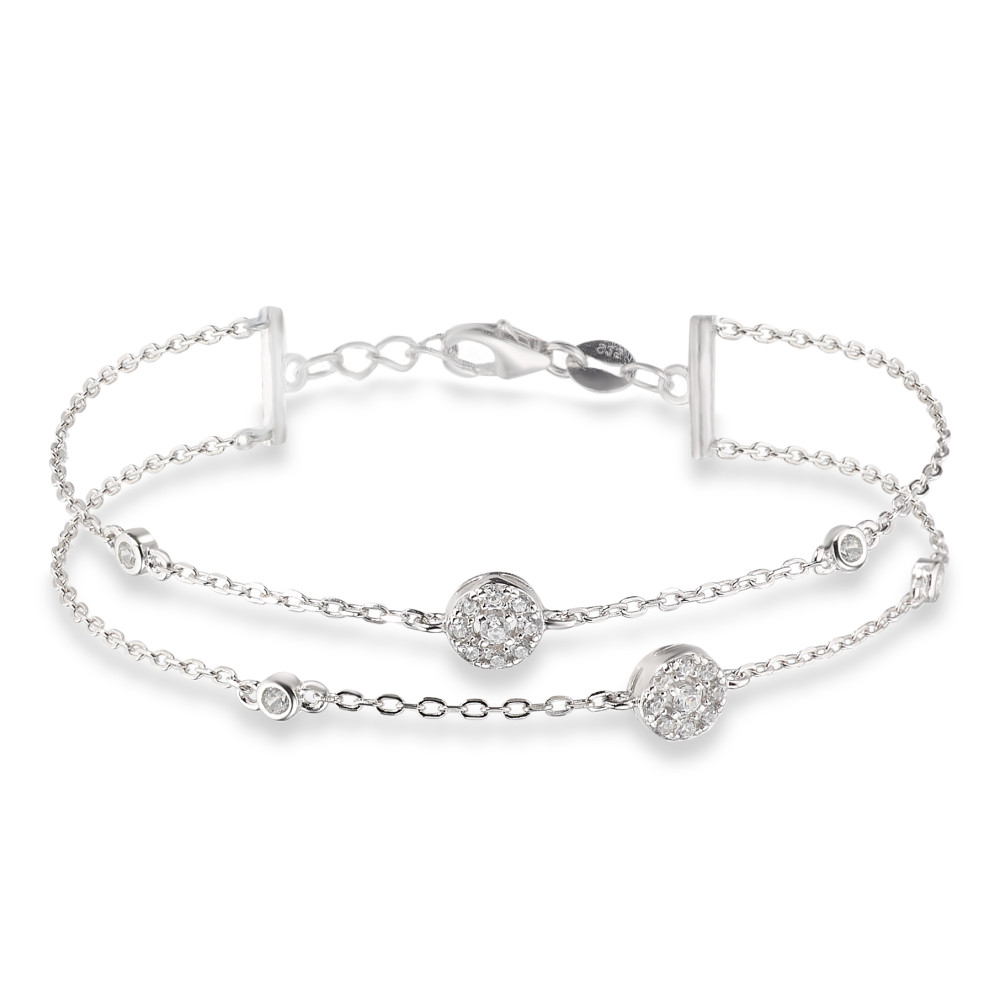 Armband Silber Zirkonia rhodiniert 16-19 cm verstellbar-584734