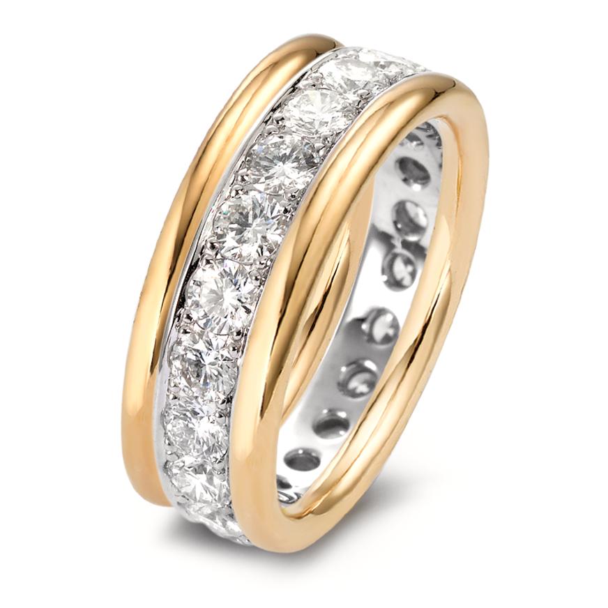 Ringset 750/18 K Weissgold, 750/18 K Gelbgold Diamant 21 Steine, w-si-591828