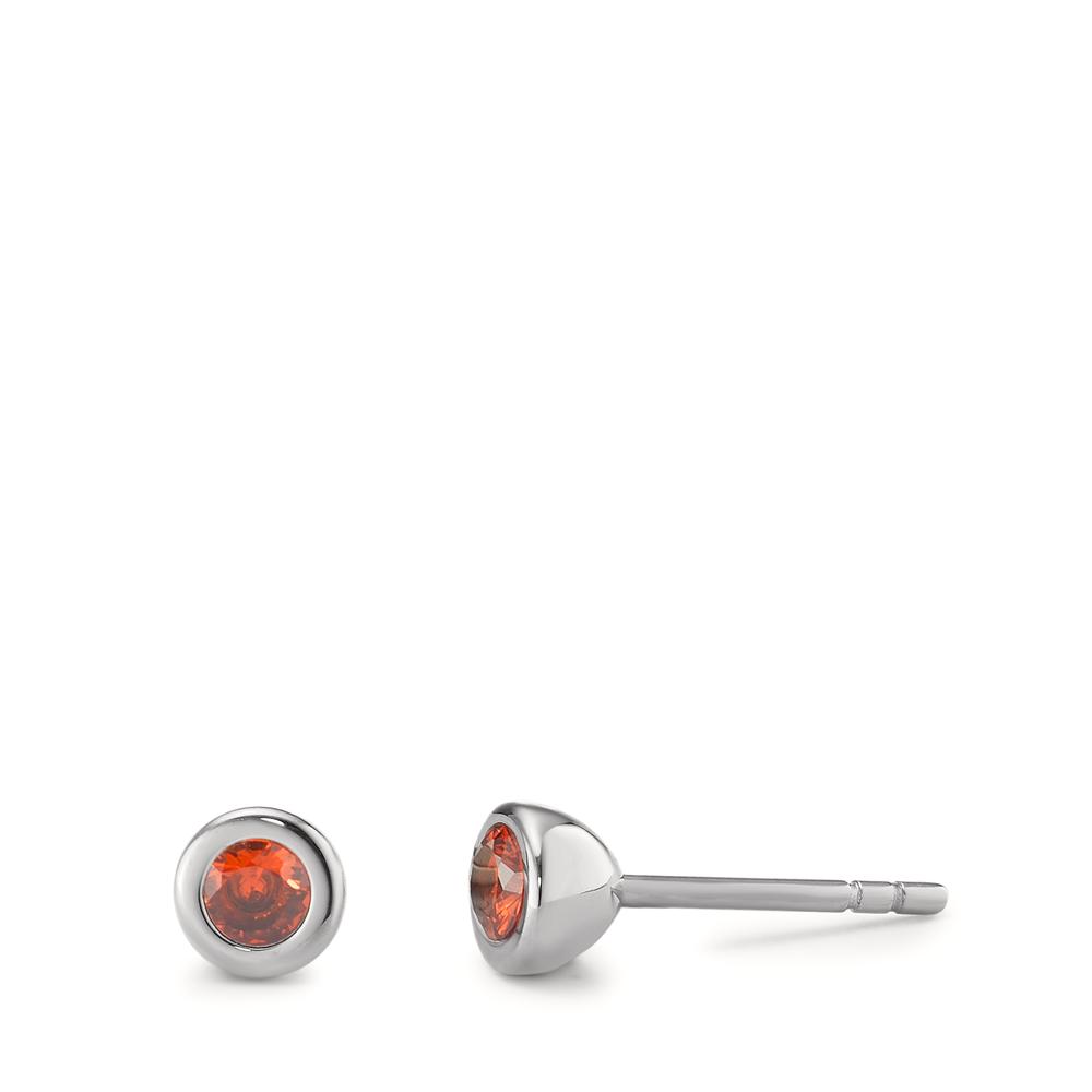 Ohrstecker Joy Edelstahl mit Mandarine Zirkonia, Ø5mm-593965