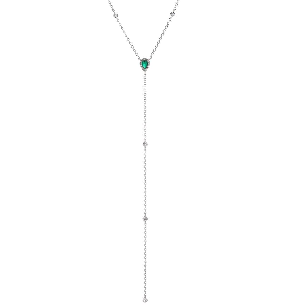 Y-Collier Silber Zirkonia rhodiniert 40-45 cm verstellbar-603362