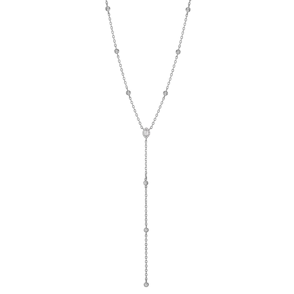 Y-Collier Silber Zirkonia rhodiniert 40-45 cm verstellbar-603365
