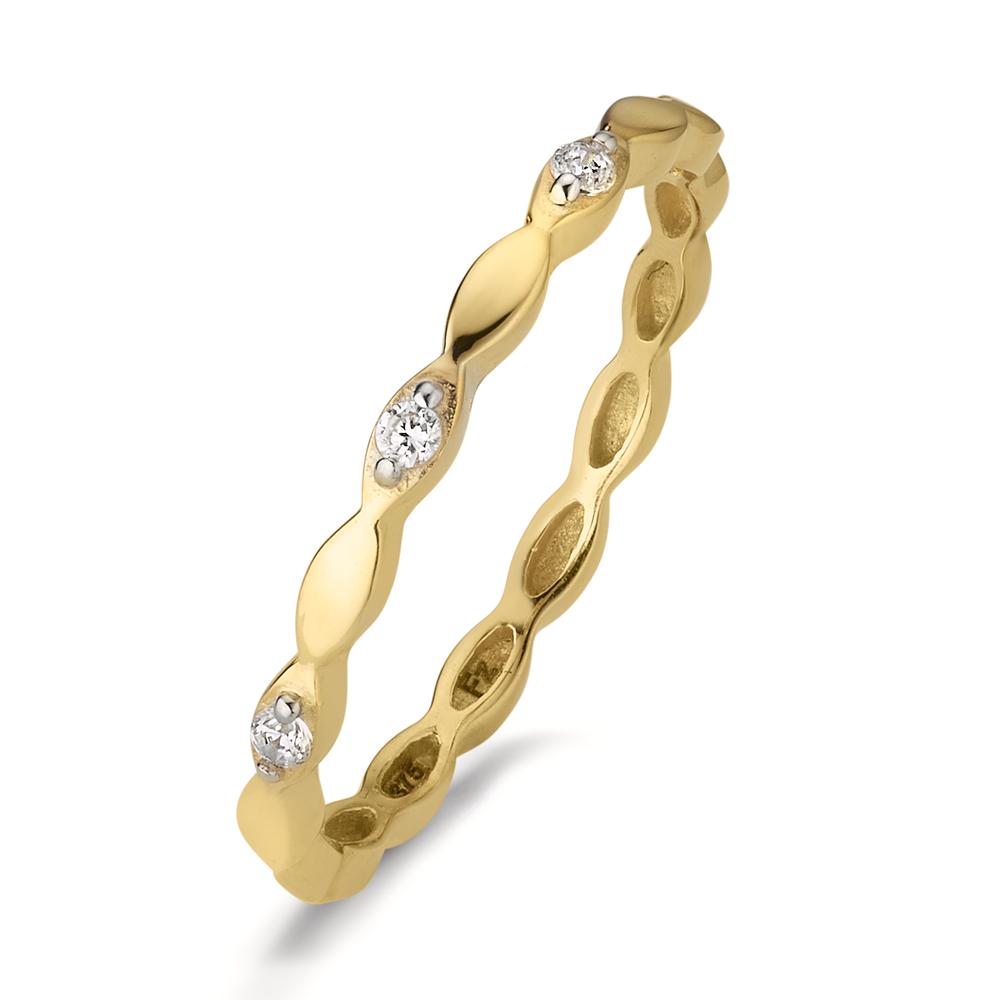 Beisteckring 375/9 K Gelbgold Zirkonia 3 Steine-603813