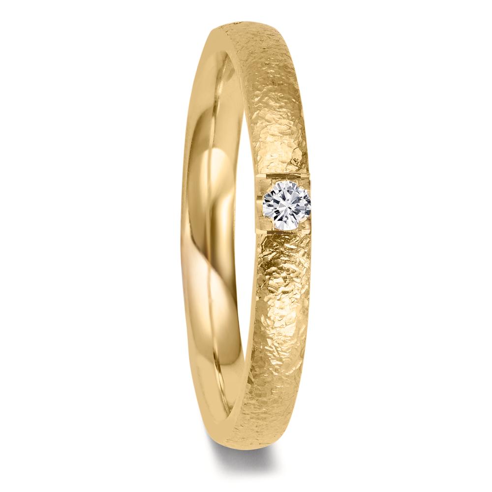 Partnerring 750/18 K Gelbgold Diamant 0.09 ct, w-vsi-603832