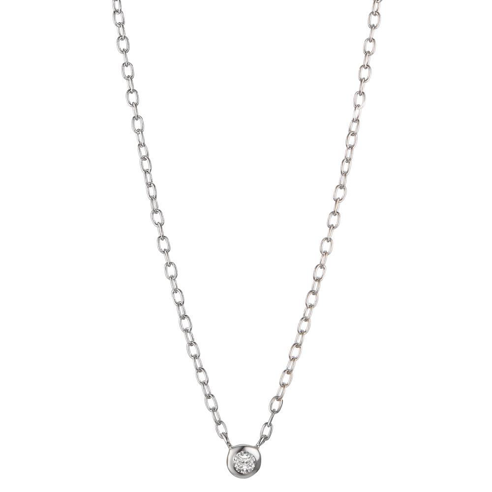 Collier Silber Zirkonia rhodiniert 40-45 cm verstellbar-605127