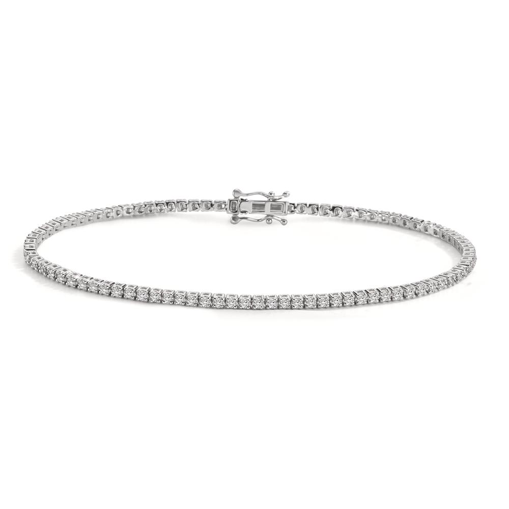 Armband 750/18 K Weissgold Diamant 0.96 ct, 88 Steine, w-si 18 cm-605794