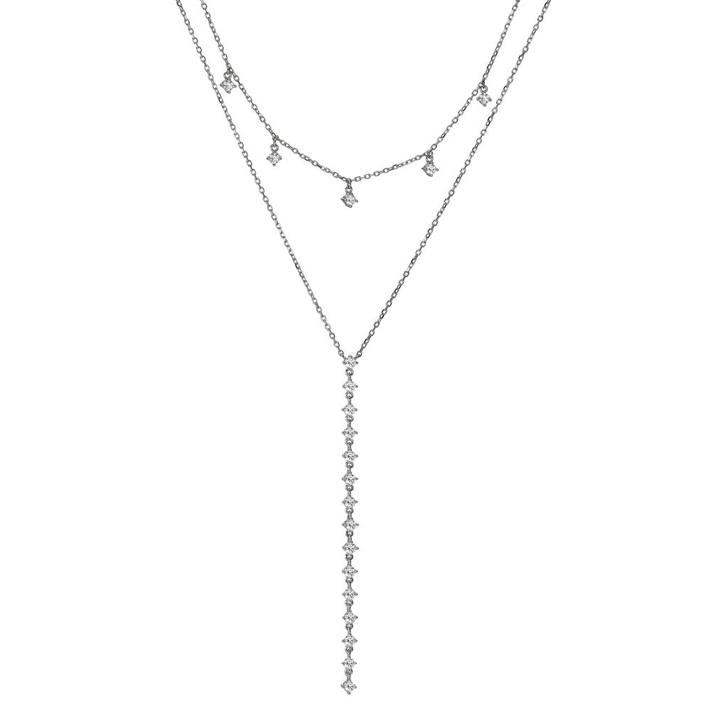 Y-Collier Silber Zirkonia rhodiniert 37-42 cm verstellbar-606845