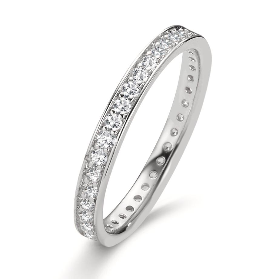 Memory Ring 585/14 K Weissgold Zirkonia-607531