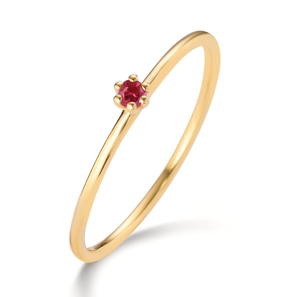 Solitär Ring 585/14 K Gelbgold Rubin 0.04 ct-607651