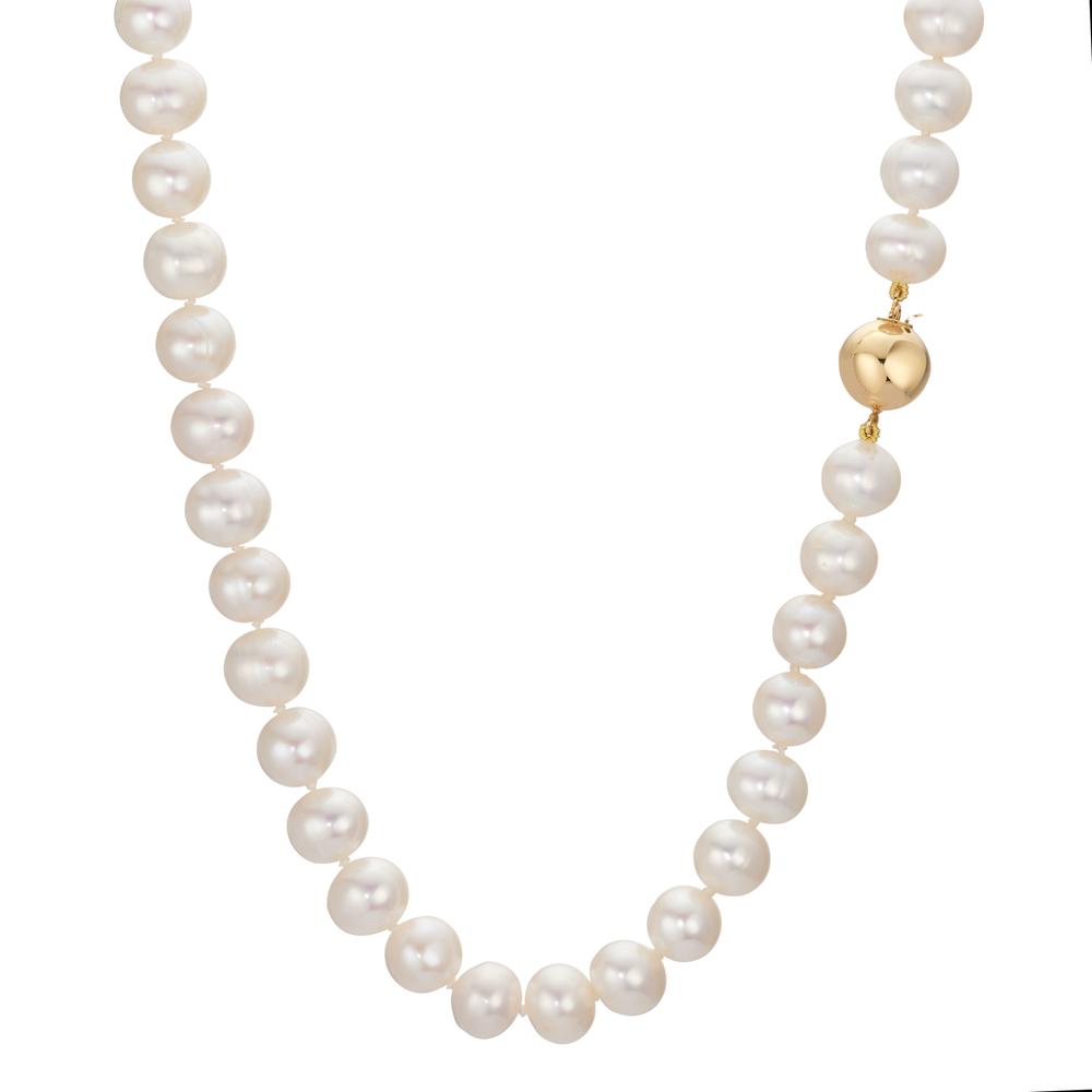 Collier 750/18 K Gelbgold Süsswasserzuchtperle 45 cm-607705