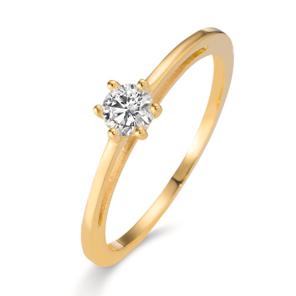 Solitär Ring 750/18 K Gelbgold Diamant Lab Grown 0.20 ct-608022