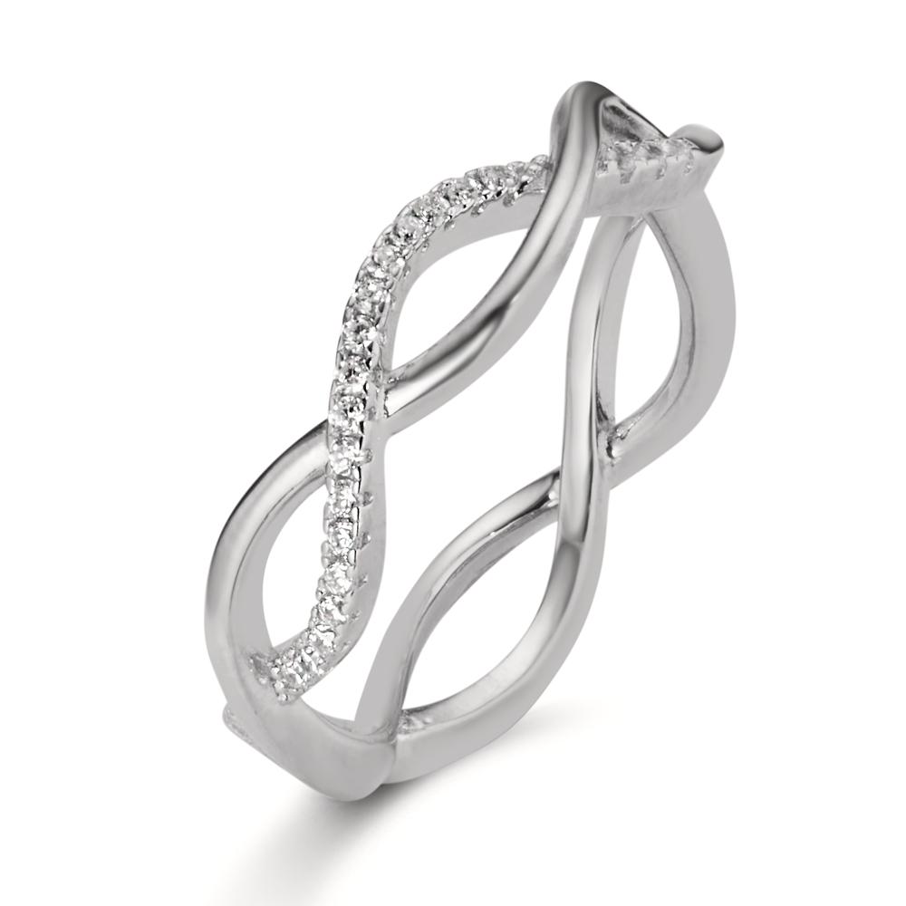 Fingerring Silber Zirkonia rhodiniert Infinity-608302