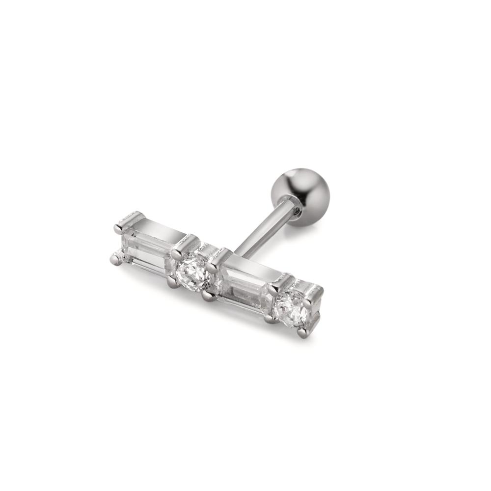 Piercing Silber Zirkonia 4 Steine rhodiniert-608316