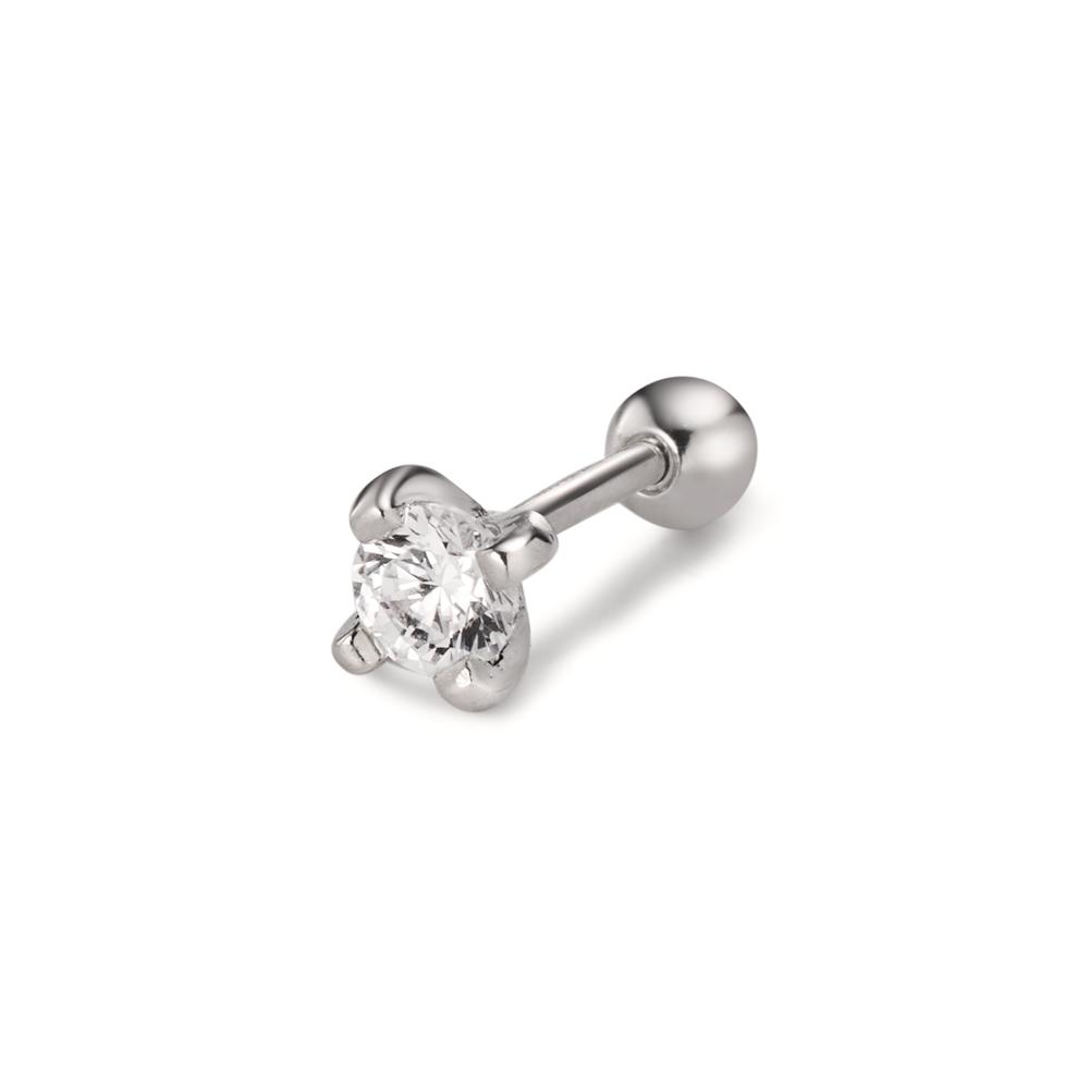 Piercing Silber Zirkonia rhodiniert Ø4 mm-608318