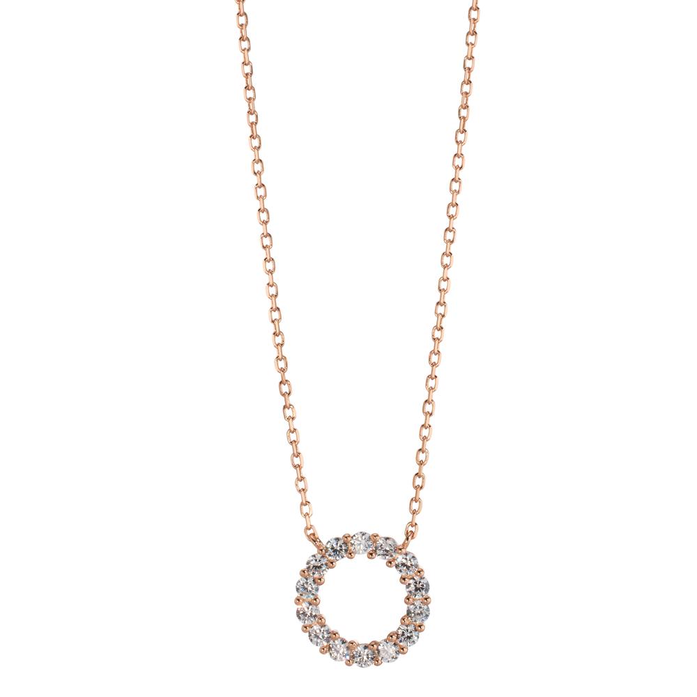 Collier Silber Zirkonia rosé vergoldet 40-45 cm verstellbar-608319