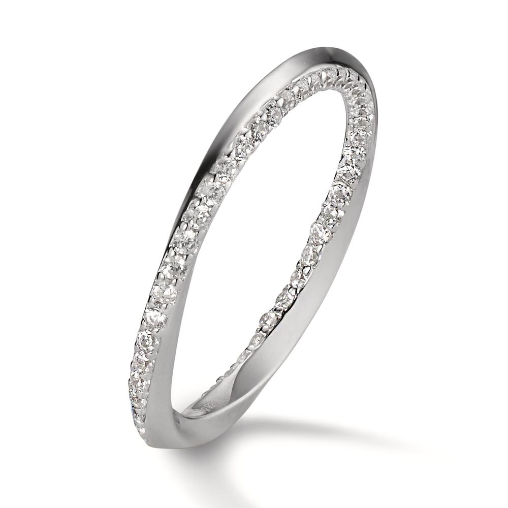 Fingerring Silber Zirkonia rhodiniert-608322