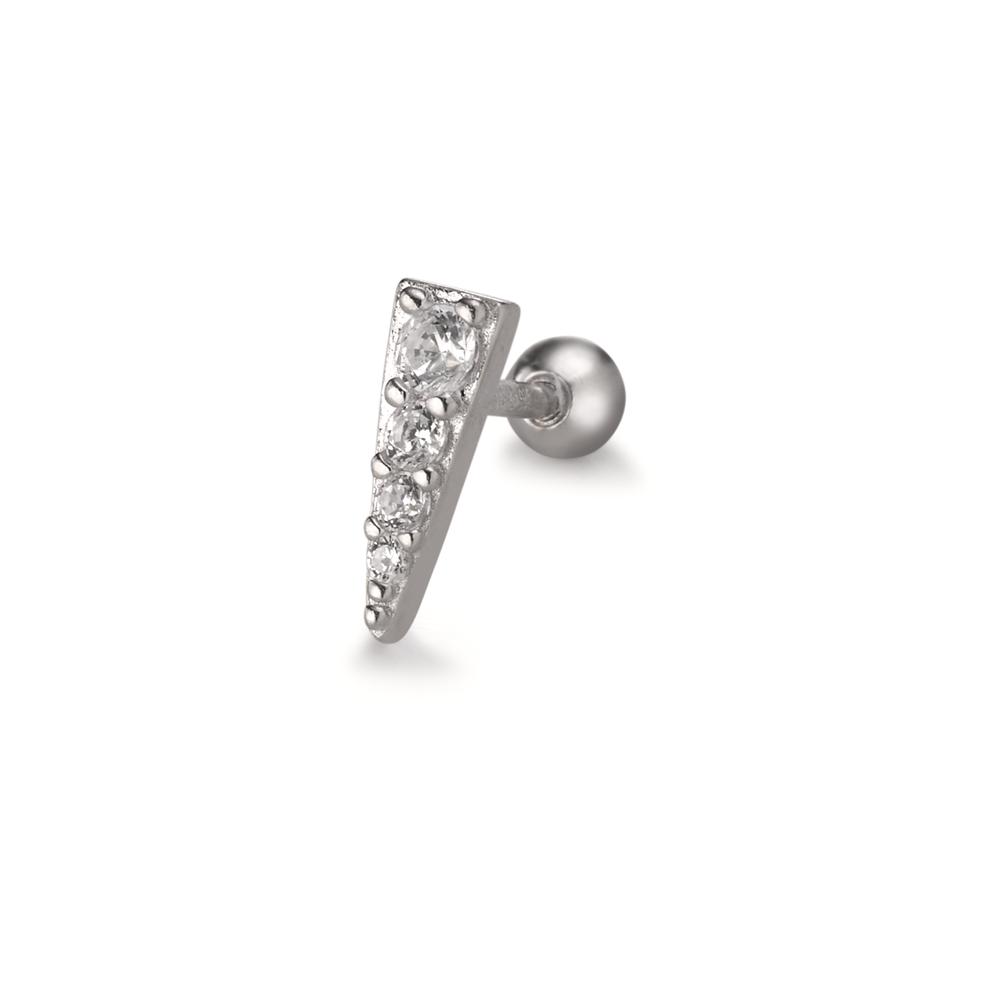 Piercing Silber Zirkonia 4 Steine rhodiniert-608331