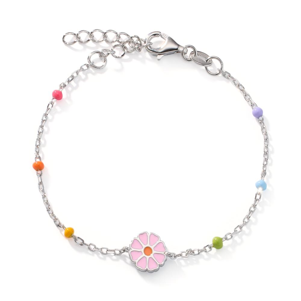 Armband Silber Zirkonia rhodiniert Blume 14-16.5 cm verstellbar-608356