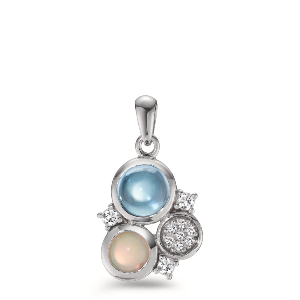 Anhänger Silber Zirkonia, Topas, Opal rhodiniert-608552