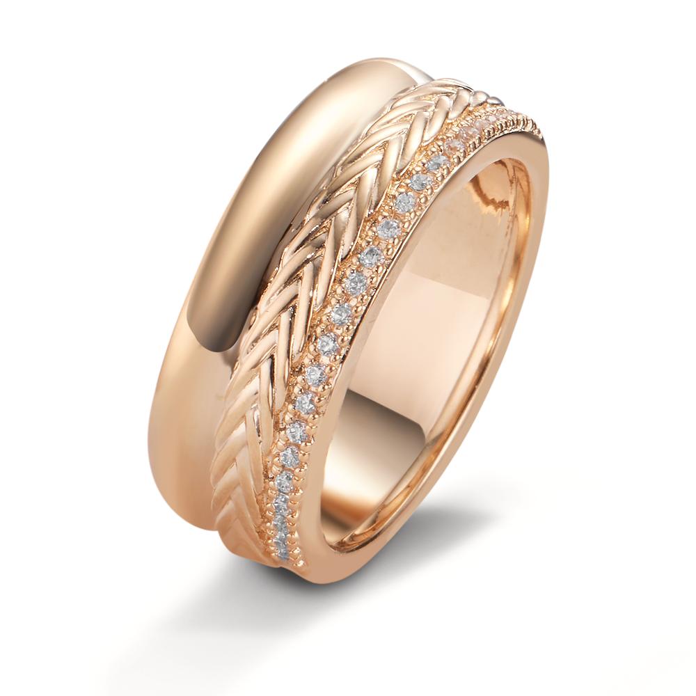 Fingerring Bronze Zirkonia gelb vergoldet-608784